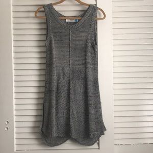 Long gray sweater vest